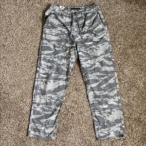 Gray Camo Cargo Pants